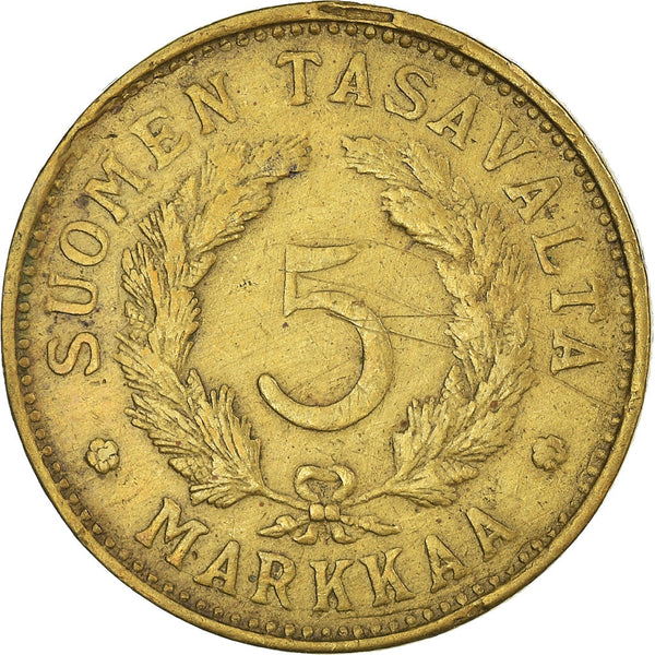 Finland Coin Finnish 5 Markkaa | KM31a | 1946 - 1952
