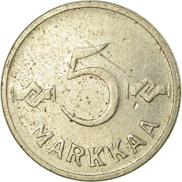 Finland Coin Finnish 5 Markkaa | Saint Hannes Cross | KM37a | 1953 - 1962