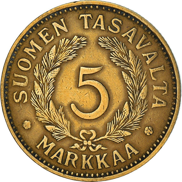 Finland | Finnish 5 Markkaa Coin | KM31 | 1928 - 1946
