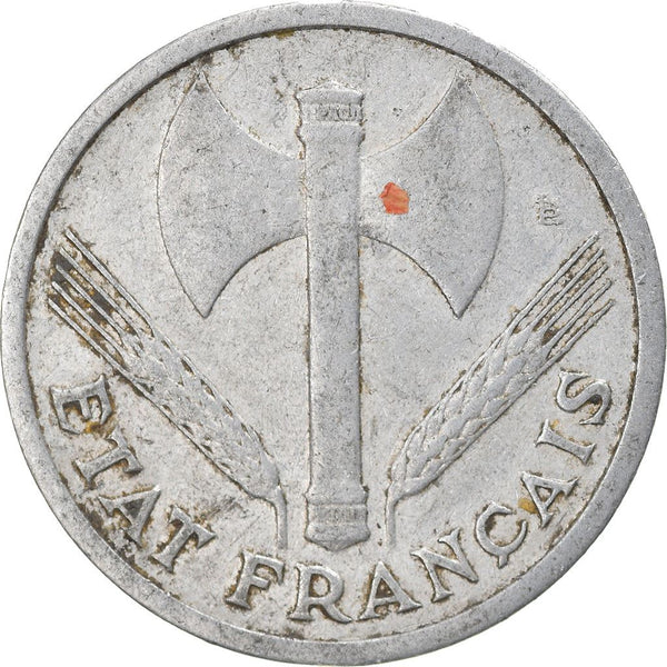 French 1 Franc Coin | Vichy French State | heavy type | KM902.1 | France | 1942 - 1943