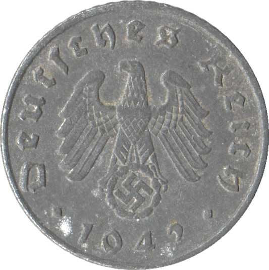 German Third Reich 5 Reichspfennig Coin | KM100 | 1940 - 1944