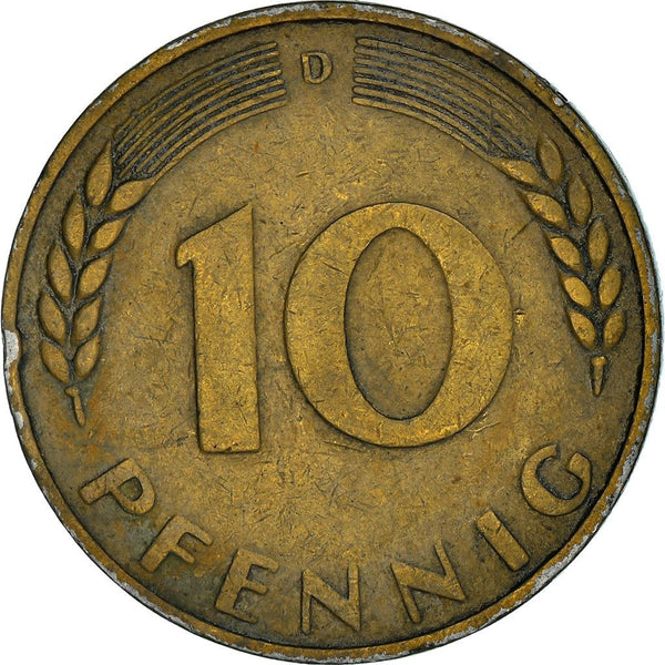 Germany Coin German 10 Pfennig | Oak Seedling | KM103 | 1949