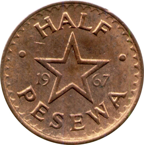 Ghana 1/2 Pesewa Coin | KM12 | 1967