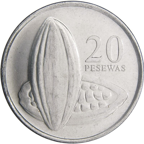 Ghana 20 Pesewas Coin | KM40 | 2007 - 2016