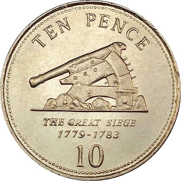 Gibraltar | 10 Pence Coin | Queen Elizabeth II | KM1102 | 2012