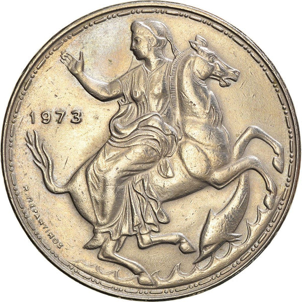 Greece 20 Drachmai Coin | Constantine II | Goddess Selene | KM111 | 1973