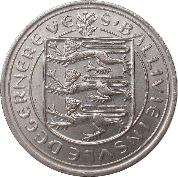 Guernsey Coin | 10 New Pence | Queen Elizabeth II | Guernsey Cattle | KM24 | 1968 - 1971