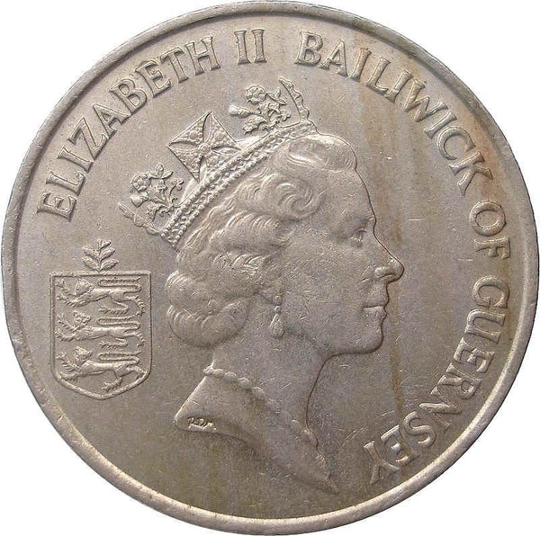 Guernsey Coin | 10 Pence | Queen Elizabeth II | Tomatoe | KM43.1 | 1985 - 1990