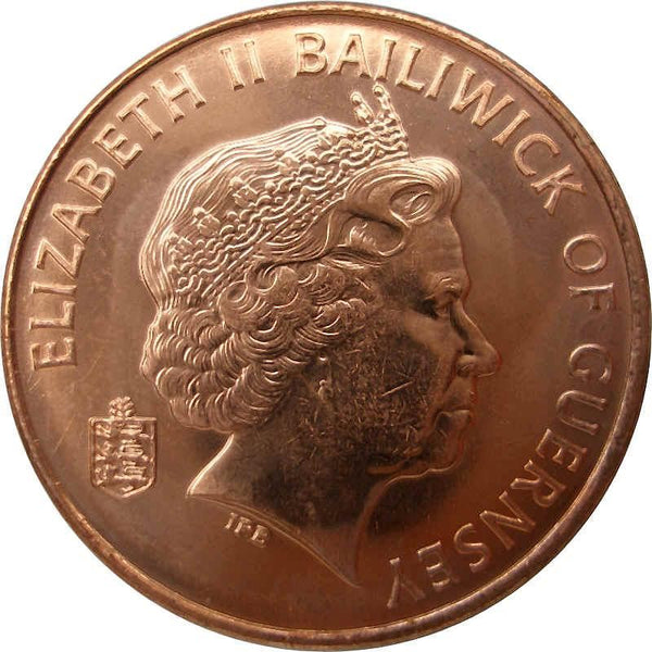Guernsey Coin | 2 Pence | Queen Elizabeth II | Guernsey Cattle | KM96 | 1999 - 2012
