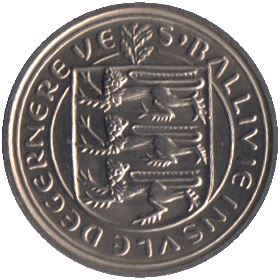 Guernsey Coin | 5 Pence | Queen Elizabeth II | Guernsey Lily | KM29 | 1977 - 1982