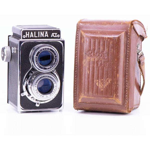 Haking Halina A1 Camera | 80mm f3.5 lens | Black | Hong Kong | 1960 Not working