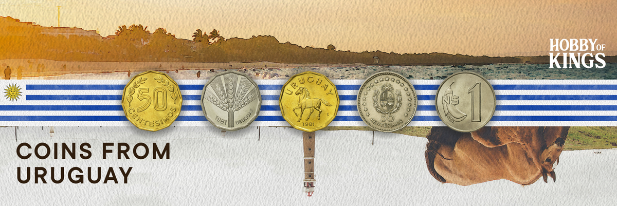 Coins from Uruguay | Centesimos and Pesos | Coins with Horses and Latin Sun