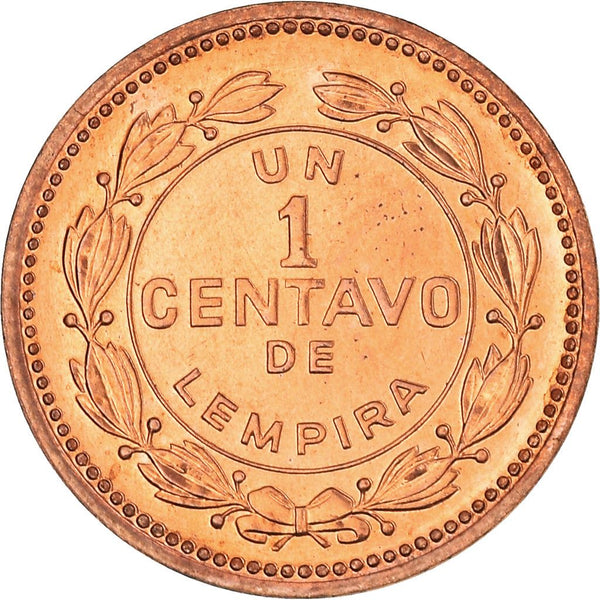 Honduras 1 Centavo Coin | Pyramid | Wreath | KM77b | 1988