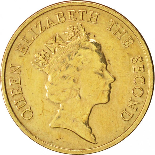 Hong Kong 10 Cents - Elizabeth II 3rd portrait Coin KM55 1985 - 1992