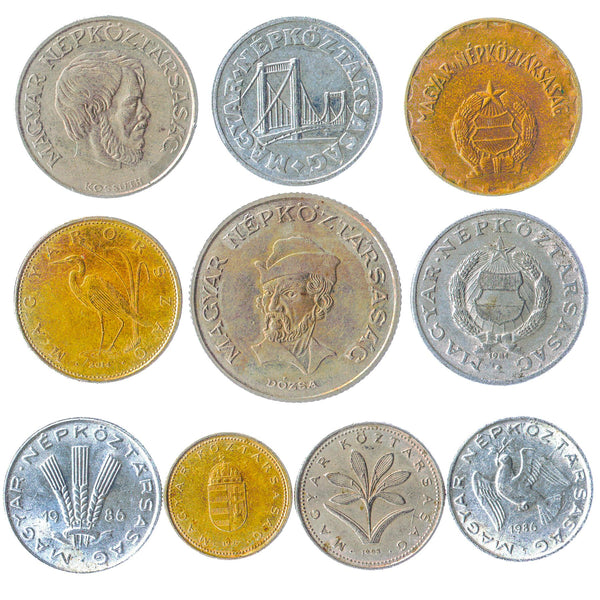 Hungary 10 Mixed Coins | Filler Forint | Dove of peace | Liberty Statue | 1946 - 2023