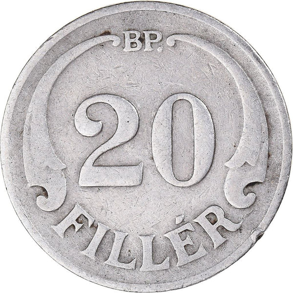 Hungary 20 Filler Coin | Miklos Horthy | Saint Stephen Crown | KM508 | 1926 - 1940