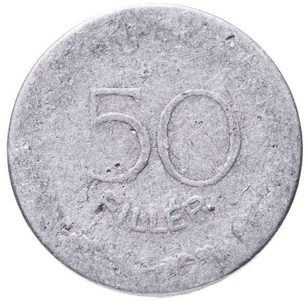 Hungary 50 Filler Coin | Blacksmith | Anvil | KM536 | 1948