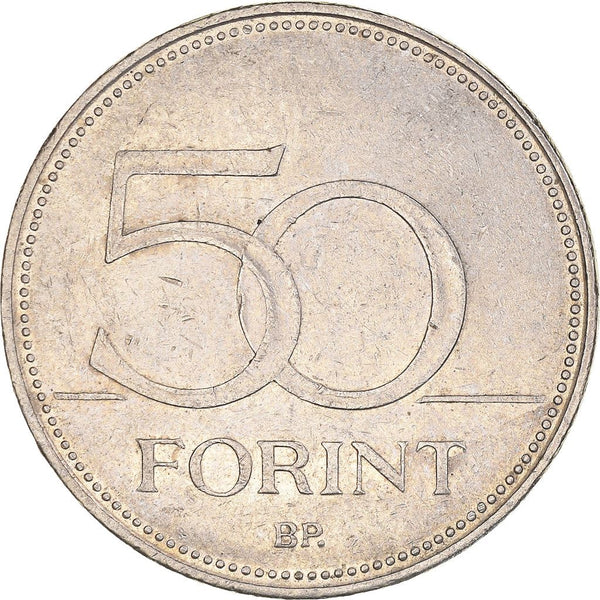 Hungary 50 Forint Coin | Saker Falcon | KM697 | 1992 - 2011
