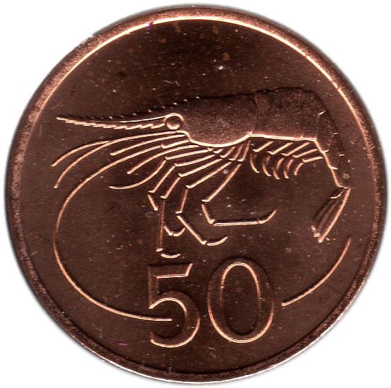 Iceland Coin Icelander 50 Aurar | Giant Bergrisi | Shrimp | KM26a | 1986