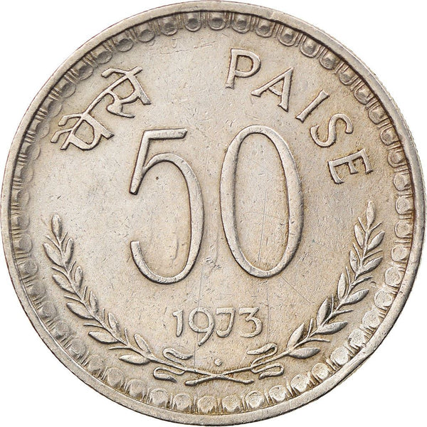 India 50 Paise Coin | 1972 - 1973 KM61