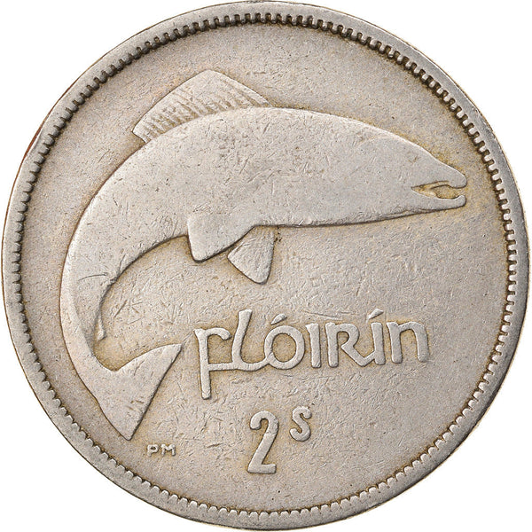 Ireland Coin Irish 1 Floirin | Salmon | Harp | KM15a | 1951 - 1968
