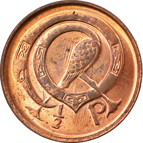 Ireland Coin Irish ½ Penny | Harp | Book of Kells | KM19 | 1971 - 1986