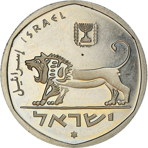 Israel | 1/2 Sheqel Coin | Lion | Olive Branch | Star | KM109 | 1980 - 1985