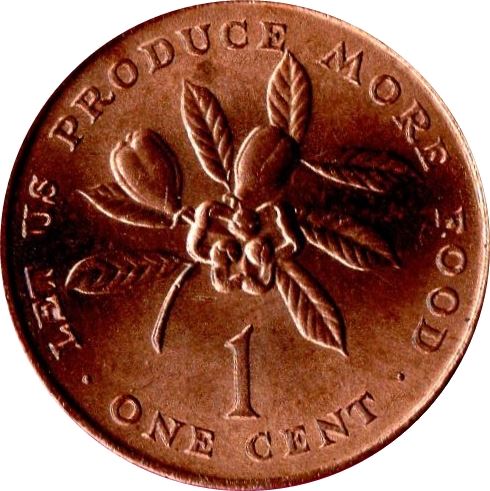 Jamaica Coin | 1 Cent Coin | Ackee Fruit | KM52 | 1971 - 1974