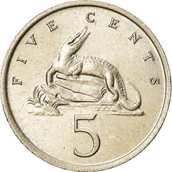 Jamaica Coin | 5 Cents Coin | Crocodile | KM46 | 1969 - 1989