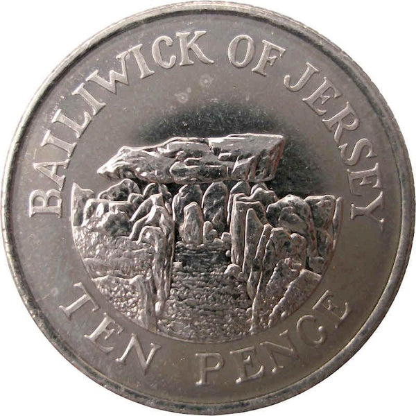 Jersey Coin Islander 10 Pence | Queen Elizabeth II | Faldouet Dolmen | KM106 | 2002 - 2012
