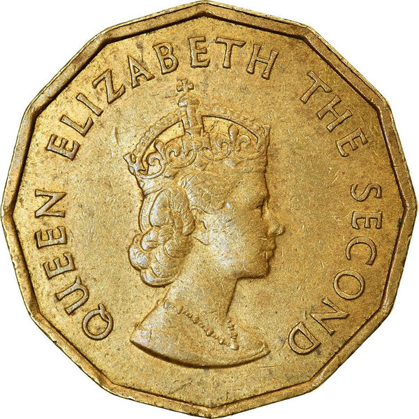 Jersey Coin Islander ¼ Shilling | Queen Elizabeth II | Hastings Battle | Lion | Shield | KM27 | 1966