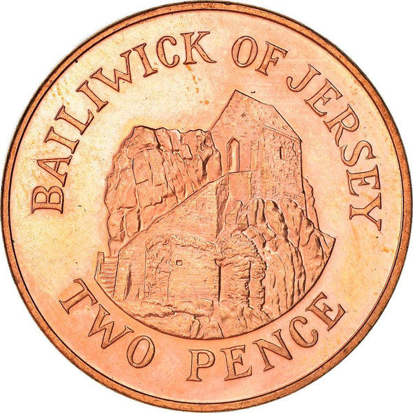 Jersey Coin Islander 2 Pence | Queen Elizabeth II | Saint Helier | KM104 | 1998 - 2016