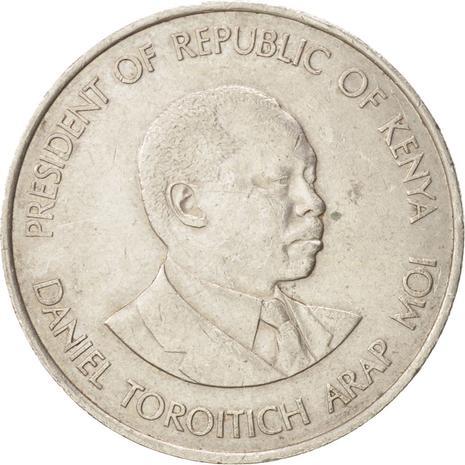 Kenya 1 Shilling | President of Kenya 1989 - 2002 Coin | KM20 | 1978 - 1989