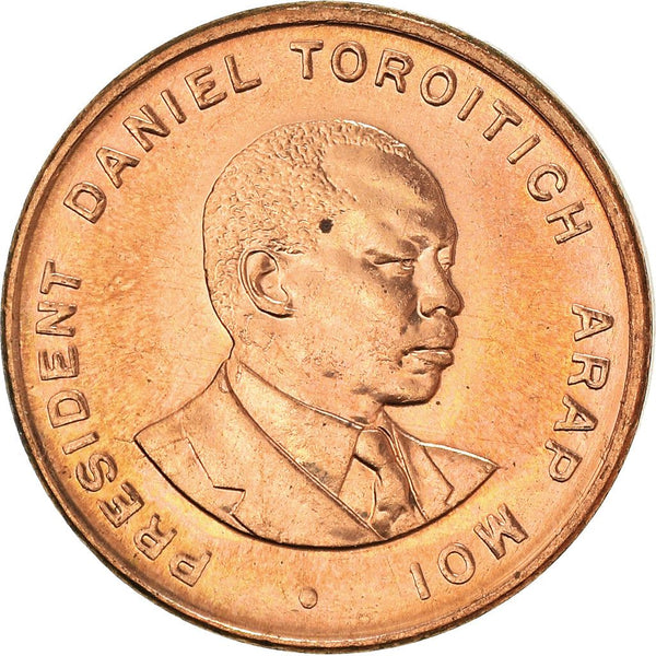 Kenya | 10 Cents Coin | Daniel Toroitich Arap Moi | KM31 | 1995
