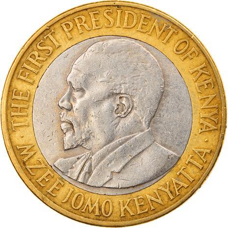 Kenya 10 Shillings | Mzee Jomo Kenyatta Coin | KM35.1 | 2005 - 2009