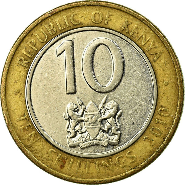 Kenya 10 Shillings | Mzee Jomo Kenyatta Coin | KM35.2 | 2010