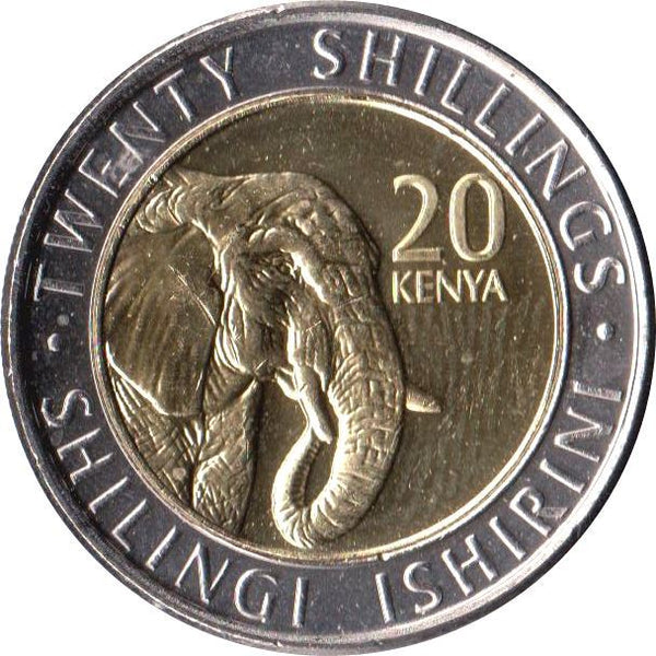 Kenya | 20 Shillings Coin | Elephant | KM48 | 2018