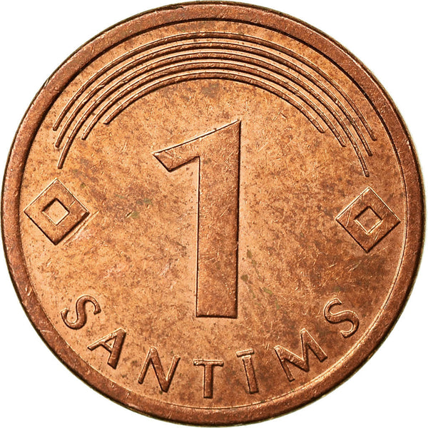 Latvia Coin Latvian 1 Santims | KM15 | 1992 - 2008
