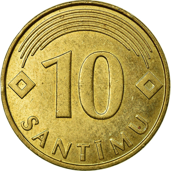 Latvia Coin Latvian 10 Santimu | KM17 | 1992 - 2008