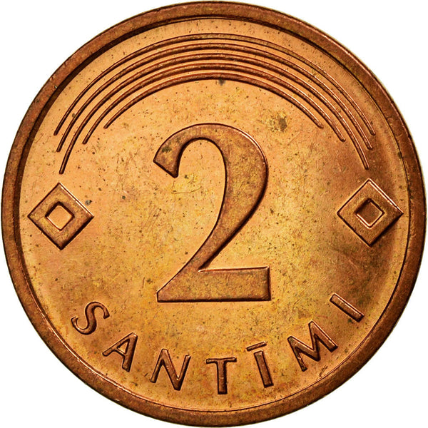 Latvia Coin Latvian 2 Santimi | KM21 | 1992 - 2009