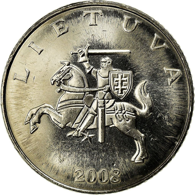 Lithuania Coin Lithuanian 1 Litas | Vytis | Knight | Horse | KM111 | 1998 - 2014