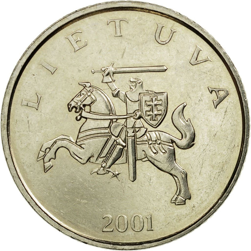 Lithuania Coin Lithuanian 1 Litas | Vytis | Knight | Horse | KM111 | 1998 - 2014