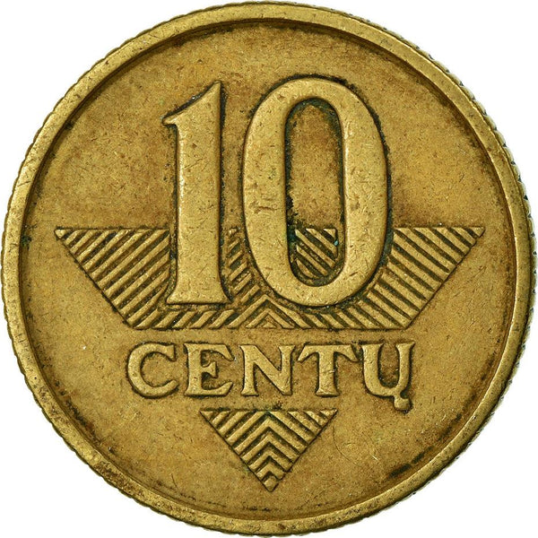 Lithuania Coin Lithuanian 10 Centų | Vytis | Knight | Horse | KM106 | 1997 - 2014
