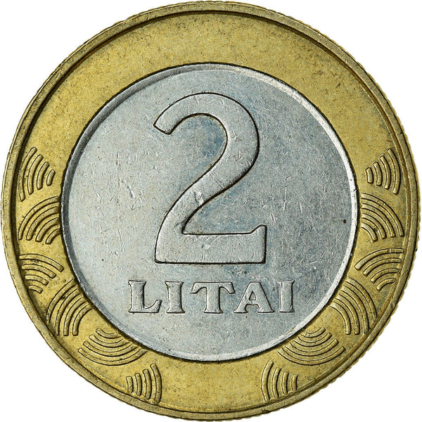 Lithuania Coin Lithuanian 2 Litai | Vytis | Horse | Knight | KM112 | 1998 - 2014