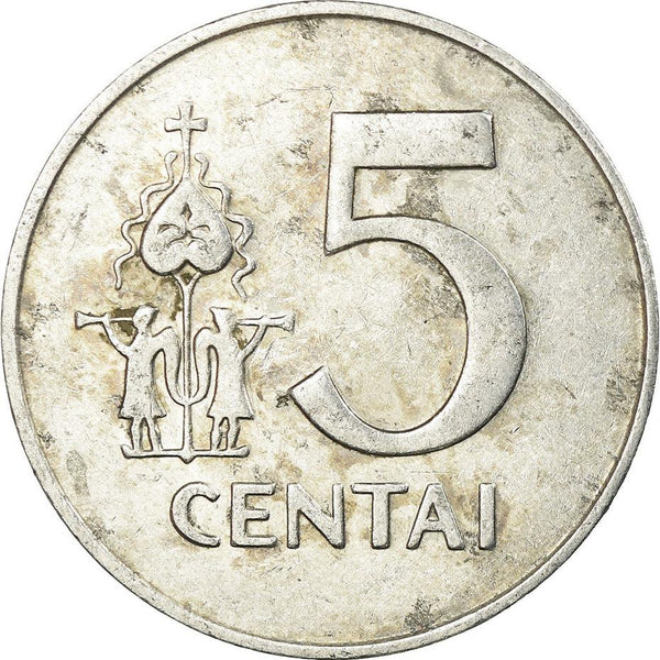 Lithuania Coin Lithuanian 5 Centai | Vytis | Horse | Knight | KM87 | 1991