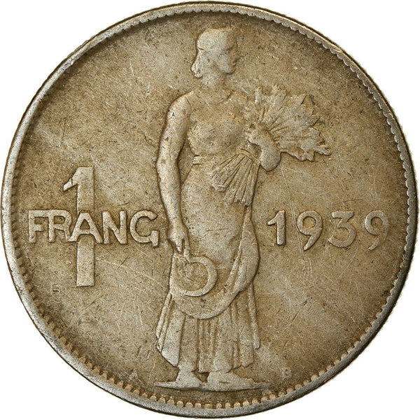 Luxembourg | 1 Franc Coin | Charlotte | KM44 | 1939