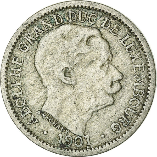 Luxembourg | 10 Centimes Coin | Adolphe | KM25 | 1901