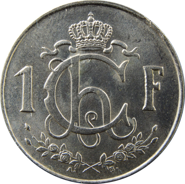 Luxembourg Coin Luxembourger 1 Franc | Charlotte | KM46.2 | 1952 - 1964