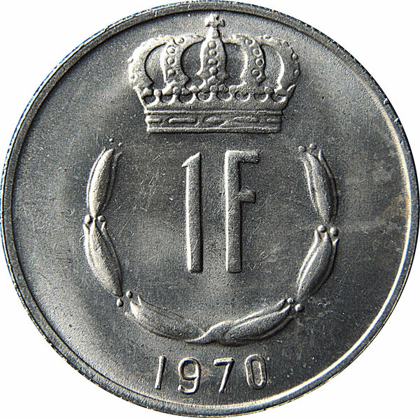 Luxembourg Coin Luxembourger 1 Franc | Prince Jean | KM55 | 1965 - 1984