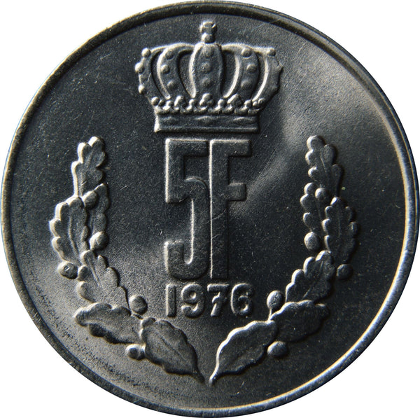 Luxembourg Coin Luxembourger 5 Francs | Prince Jean | KM56 | 1971 - 1981